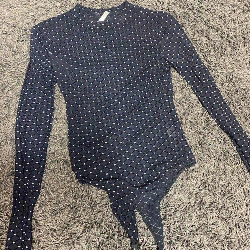 Black and glitter bodysuit